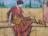 donna-romana-che-gioca-con-gatto_omaggio-preraffaelita_tecn_mista_1995_277x302