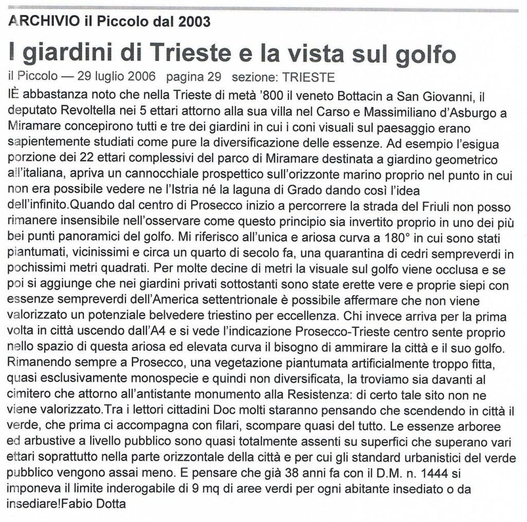 I GIARDINI DI TRIESTE