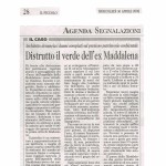 DISTRUZIONE DEL PARCO DELLA MADDALENA