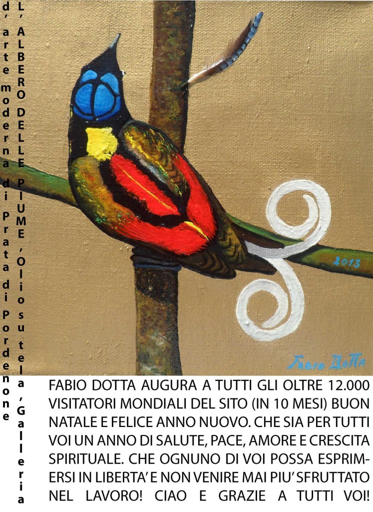 FABIO DOTTA_L'ALBERO DELLE PIUME_OLIO SU TELA_2013_Galleria PN
