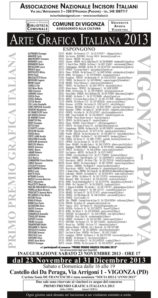 MOSTRA INCISIONI VIGONZA PADOVA DICEMBRE 2013-1