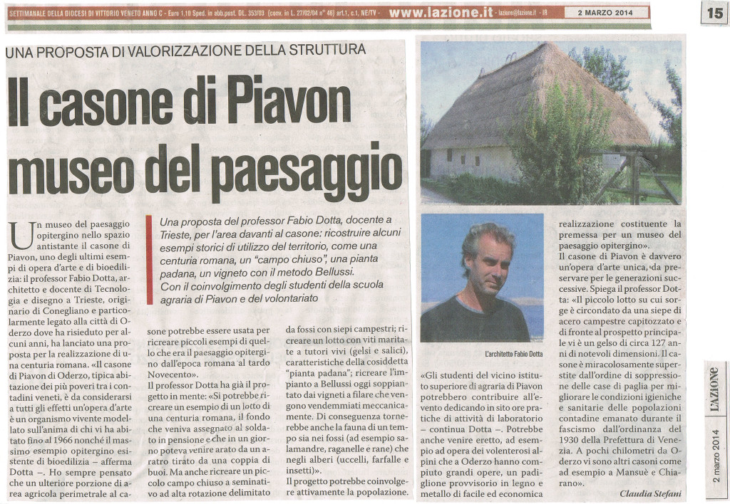 "UN MUSEO DEL PAESAGGIO NEL CASONE DI PIAVON"