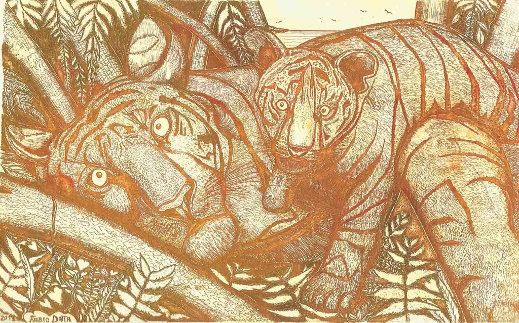 LA FORESTA DELLA MATERNITA'_Acquaforte su rame_2013