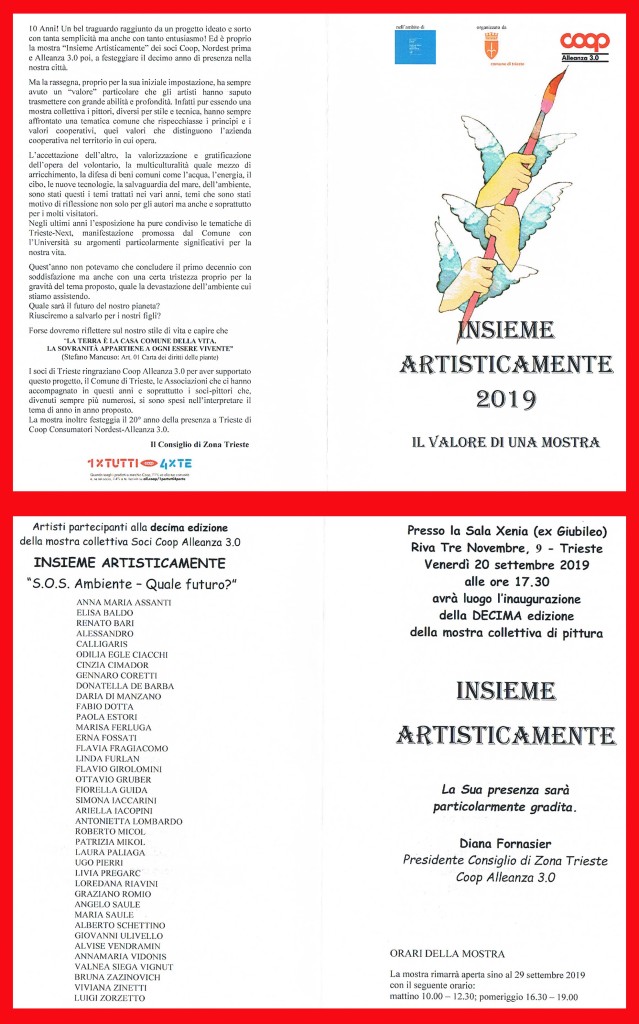 MOSTRA D'ARTE A TRIESTE SETTEMBRE 2019