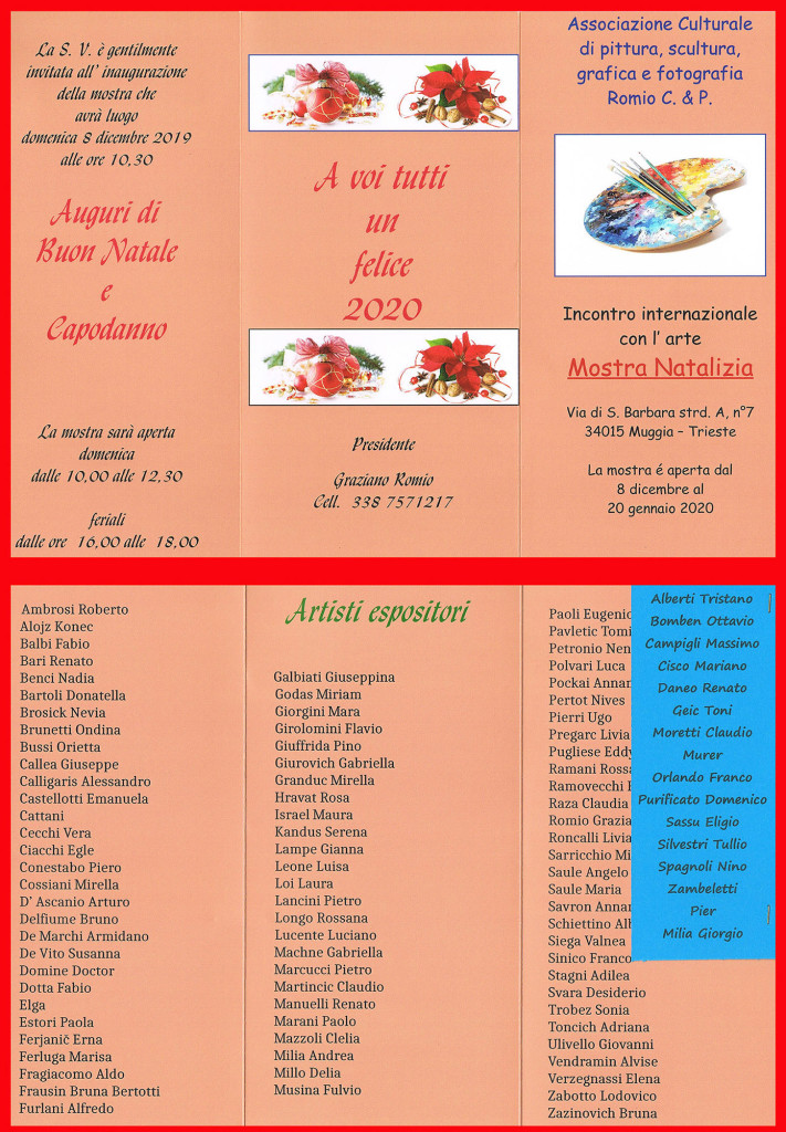 MOSTRA D'ARTE NATALIZIA 2019_2020 MUGGIA TRIESTE - ALL