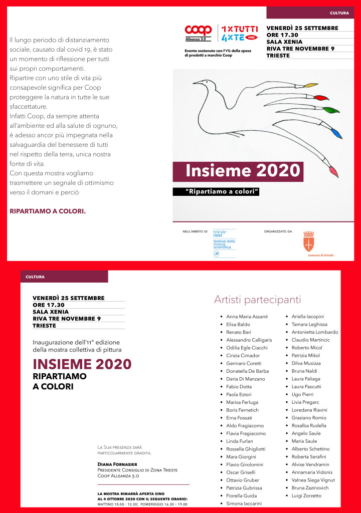 venerdi 25 settembre 2020 MOSTRA TRIESTE - ALL